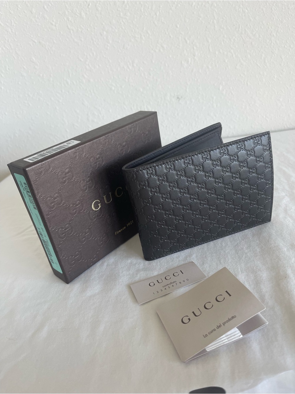 Gucci Microguccissima 292534 Dark Brown Leather Bifold Wallet NEW Authentic
